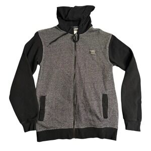 Vans Hoodie Mens Small Gray Black Full Zip Skater Skateboard